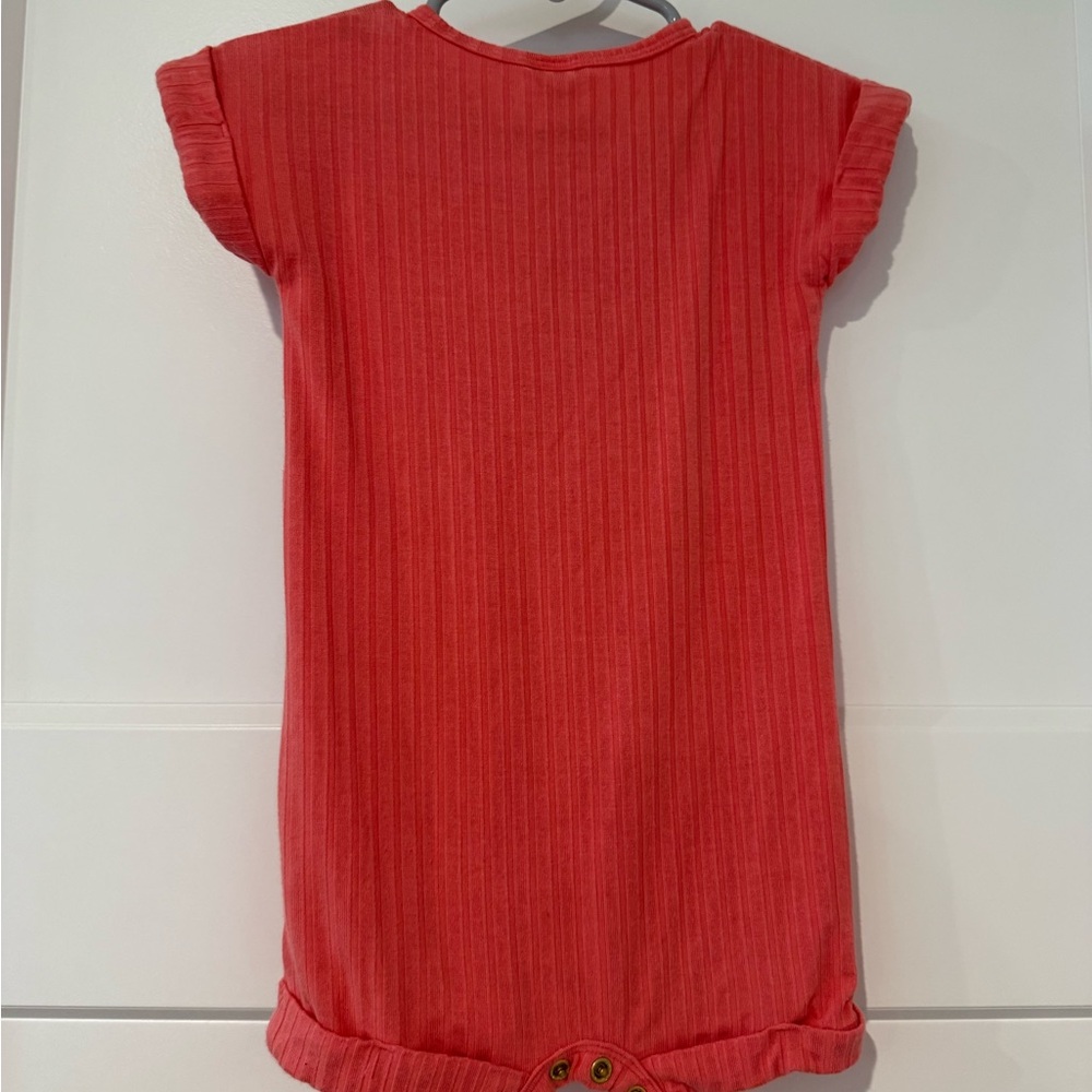 Lou Lou and Company Coral button romper - Picture 3 of 3